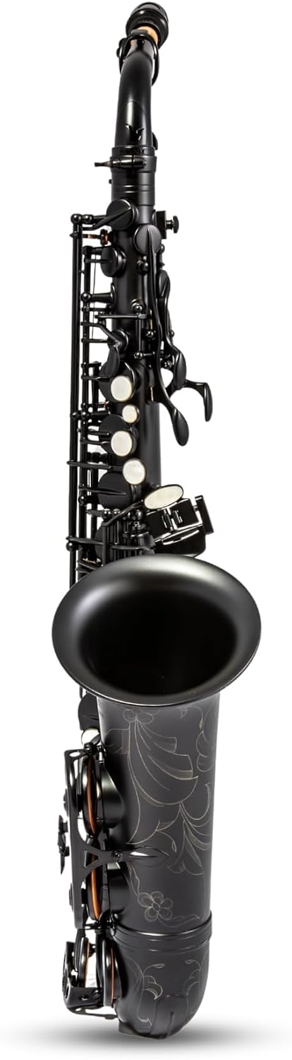BetterSax Session Alto Saxophone Matte Black Finish — Hand-Crafted Professional Saxophone — Enhanced Tone, Projection & Ergonomics — Includes Professional Hand-Finished Mouthpiece
