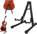 Adjustable Cello Stand,A-Frame Folding Cello Support Stand Compatible for Violin 1/8-4/4 Cellos Guitars Electric Bass Electric Guitar Stand Acoustic, Black