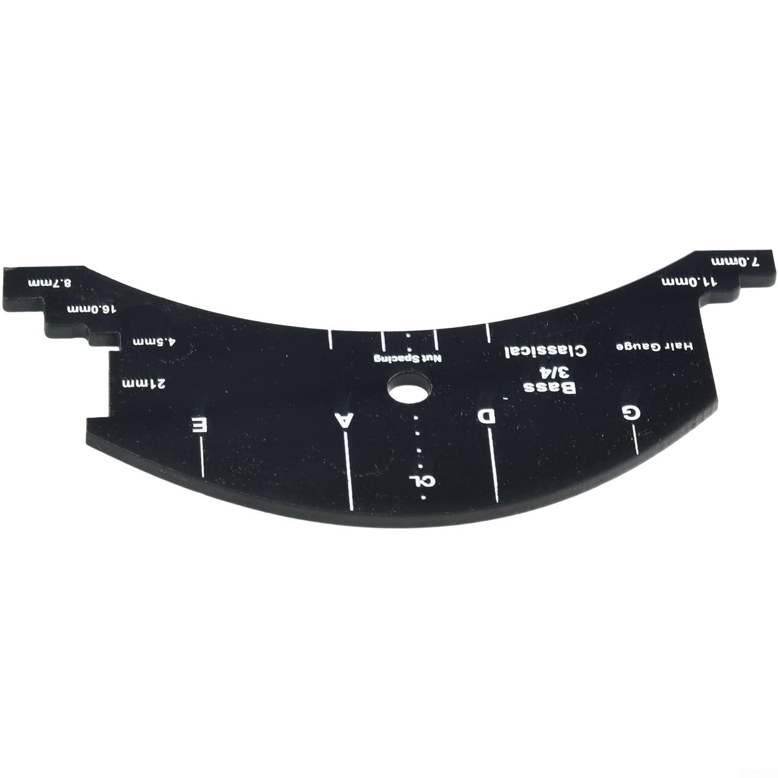 Violin For Bridge Template For Violin Cello Double Bass Multifunctional Luthier Tool For String Height Chord Distance Measurement And Repair Full Size Plastic Gauge Black(Violin 1/2)