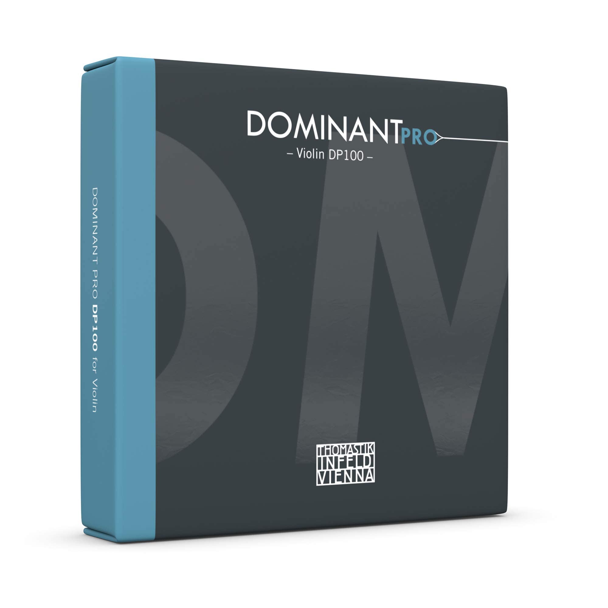 Thomastik-Infeld Dominant Pro Violin Strings DP100, 4/4 Synthetic Core Set for Advanced Violinists - Tin-Plated E, Aluminum A, Silver D&G - Powerful, Balanced with Broad Sound Colors - Made in Vienna