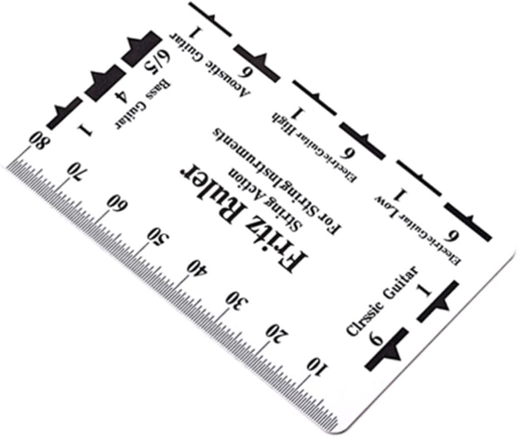 Professional Guitar String Action Gauge String Pitch Ruler Guitar Accessories Plastic for Tuning
