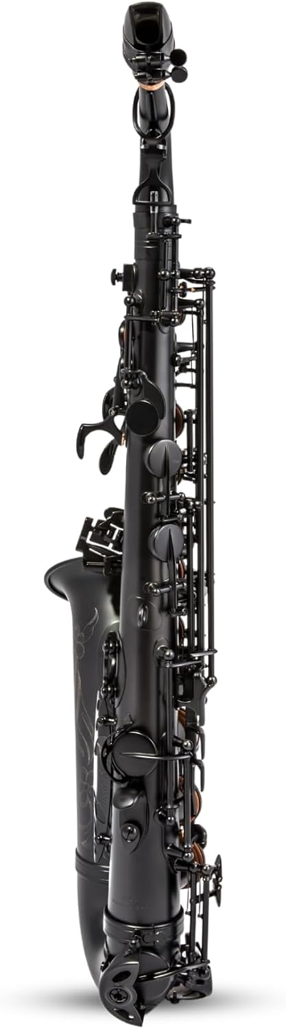 BetterSax Session Alto Saxophone Matte Black Finish — Hand-Crafted Professional Saxophone — Enhanced Tone, Projection & Ergonomics — Includes Professional Hand-Finished Mouthpiece