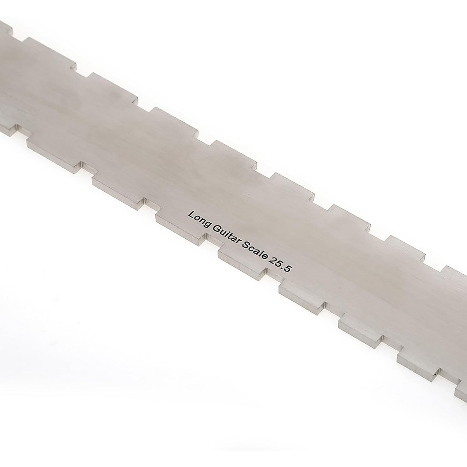 Guitar Neck Notched Straight Edge Ruler and String Action Height Gauge Set, Stainless Steel Fretboard Leveling Tool with Dual Scale for Fender 25.5" and 24.75", for Guitar Setup