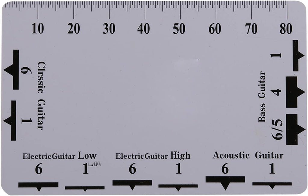 String Action Gauge Ruler, 2Pcs String Action Gauge Ruler Measuring Tools for Guitar Bass Instrument Accessories
