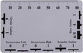 Pilipane Guitar String Action Gauge Ruler Double Sided Measurement Tool with Conversion Chart for Guitar Bass Setup Adjustments White Plastic 3.3 x 2.1 Inch 2Pcs