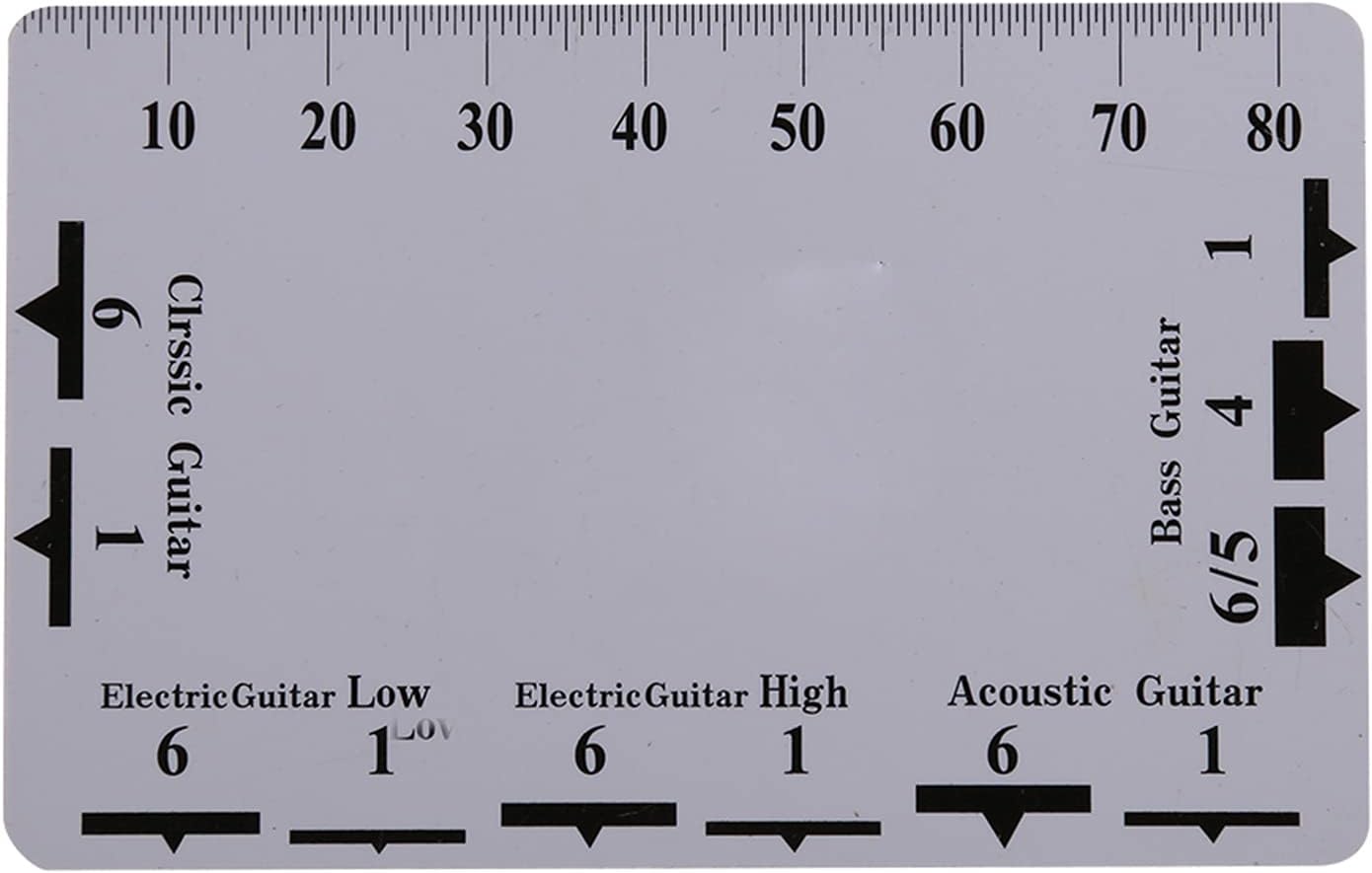 Compatible with 2Pcs String Action Gauge Ruler, Luthier Repair Measuring Tools for Electric & Acoustic Guitar, Bass, Ukulele, Banjo Mandolin Instrument Accessories