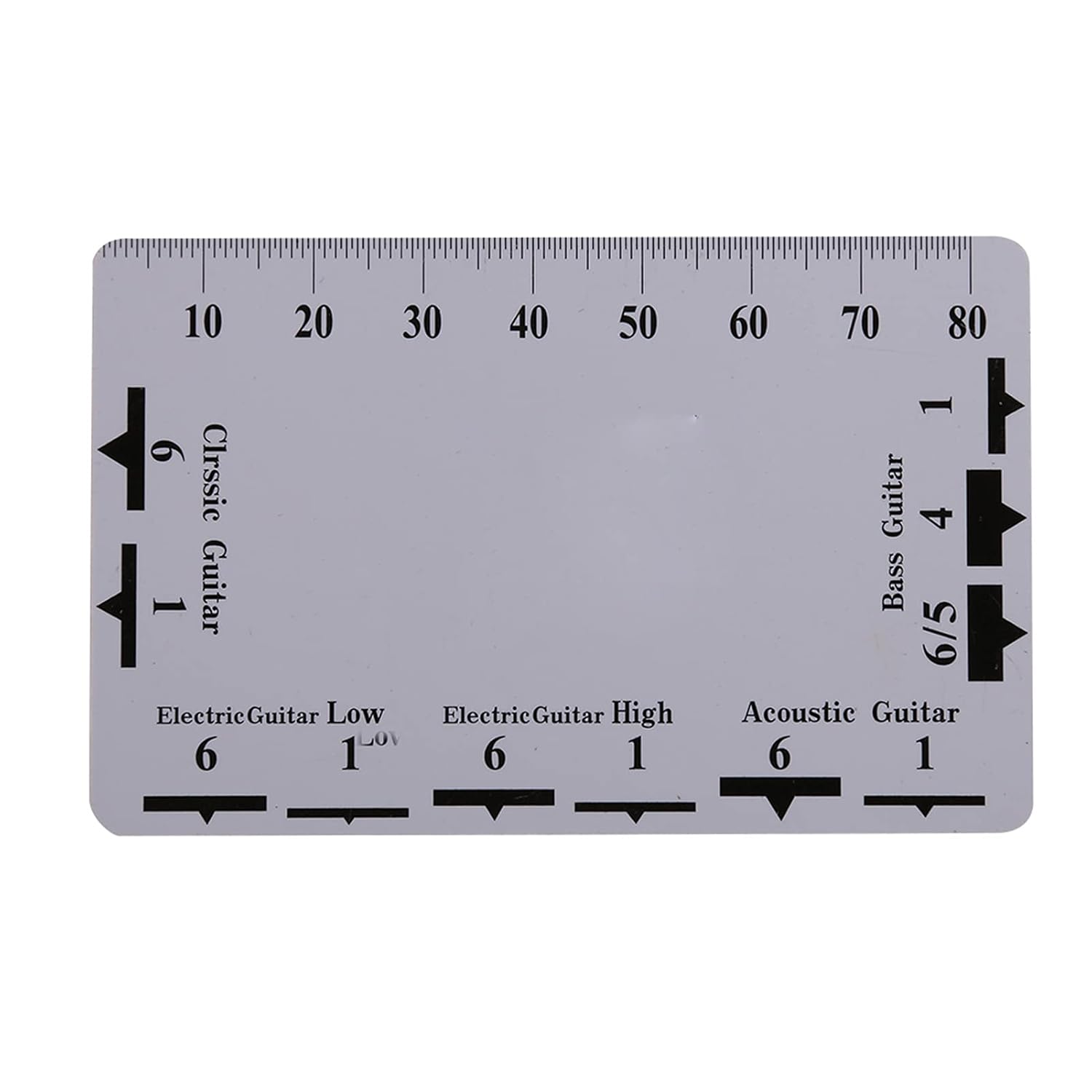 Guitar String Action Gauge Ruler Measuring Tools Guitar Accessories 2Pcs