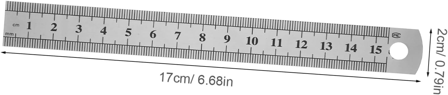 Toddmomy Stainless Steel Guitar Action Gauge Ruler 15CM (6 Inches) Precision Measurement Tool for String Height Luthier and Guitar Setup 1 Piece