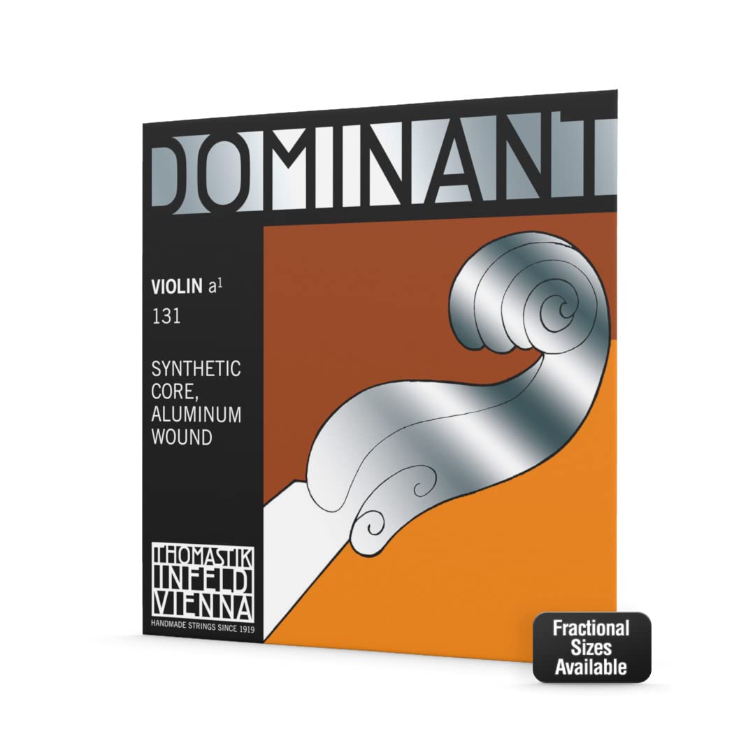 Thomastik-Infeld Dominant Violin String Set, 4/4 Size, Medium Tension - 135B - Synthetic Core A, D, G with Stainless Steel E, Removable Ball - Clear & Balanced Tone, The Reference Standard for Violin