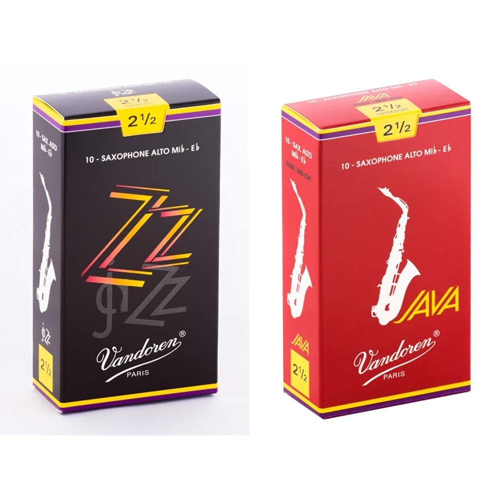 Vandoren SR4125 Alto Sax ZZ Reeds Strength 2.5; Box of 10