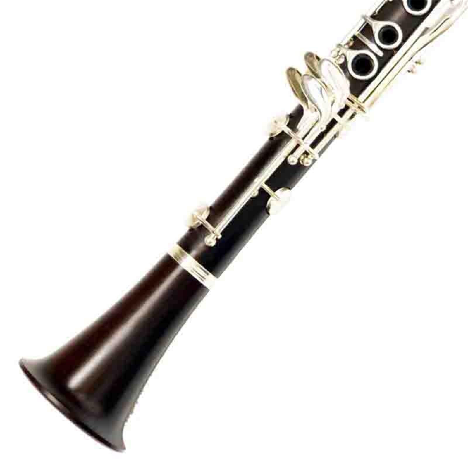 Professional Ebony Clarinet Bb17 Key Silver Copper Woodwind Instrument Clarinet Instrument(2)