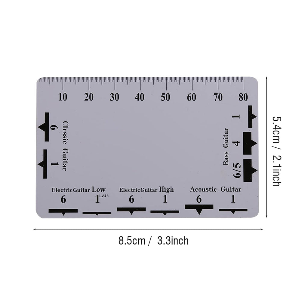 Guitar String Action Gauge Ruler Measuring Tools Guitar Accessories 2Pcs
