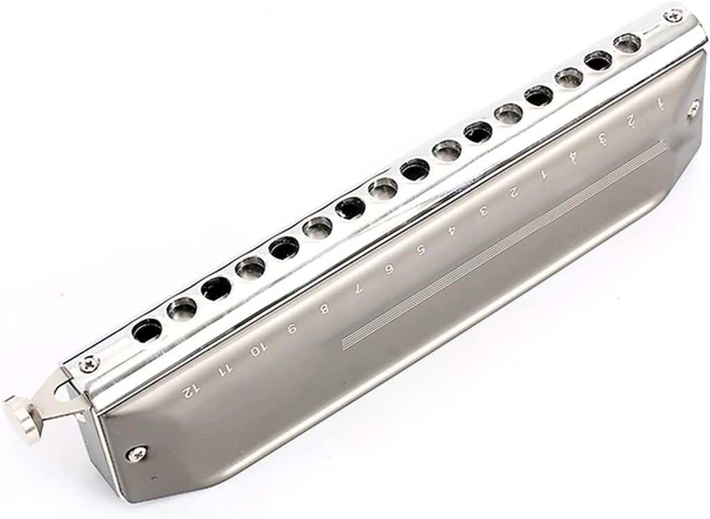 Chromatic Harmonica 16 Hole 64 Tone Key of C Aluminum Comb Chromatic Mouth Organ Harmonica Harmonica Musical Instrument