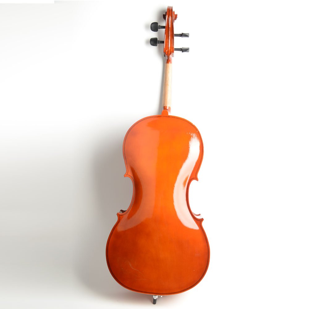 Vasitelan Full-Size Cello, Beginner Cello 4/4, Acoustic Cello Kit with Portable Bag, Bow, Bridge, Rosin, String Musical Instruments (Black)