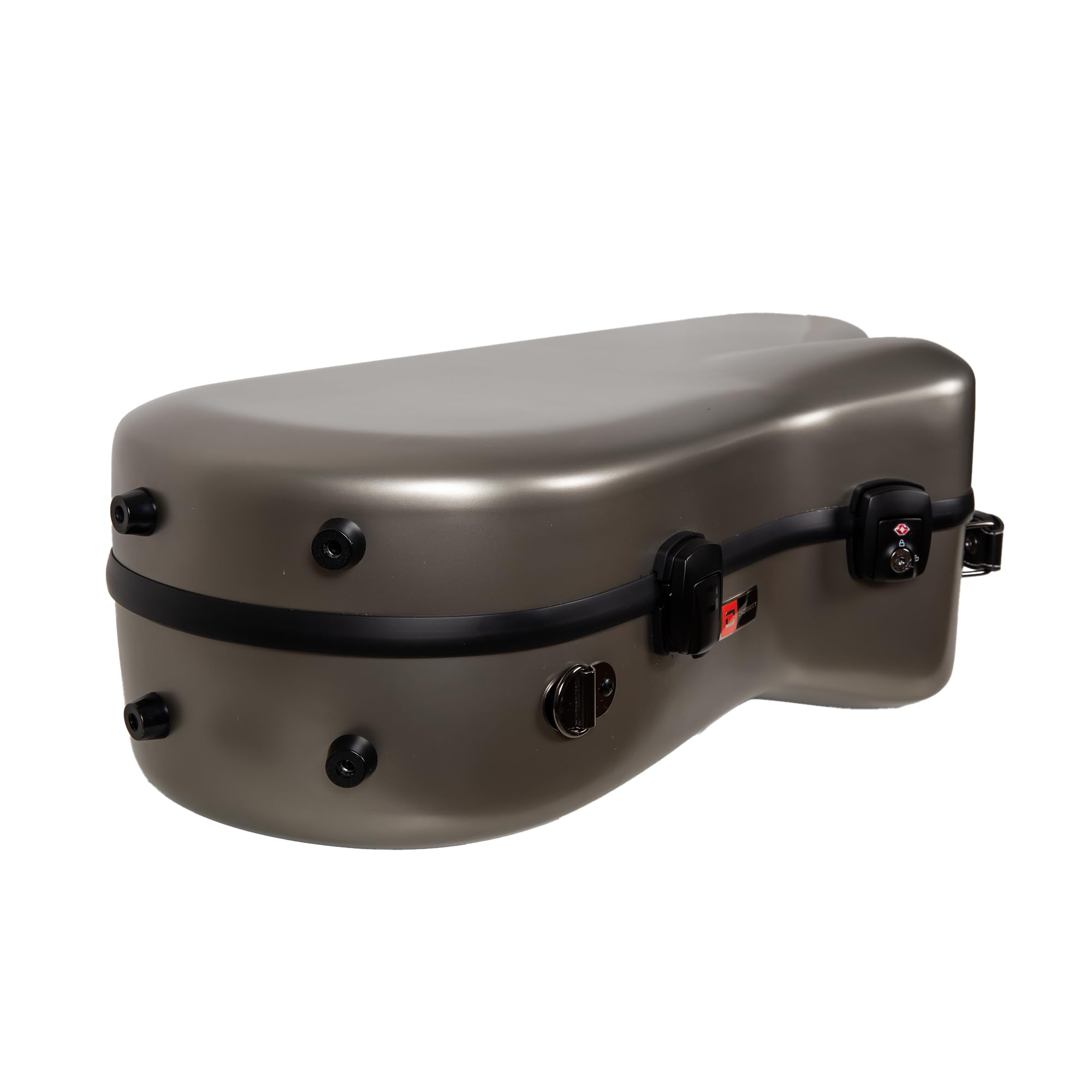 Crossrock Low A Baritone Saxophone Case with Wheels | Polycarbonate Hard Shell, TSA Lock, Anti-Scratch Finish, Neck & Mouthpiece Storage–Black (CRF4050BSBK)