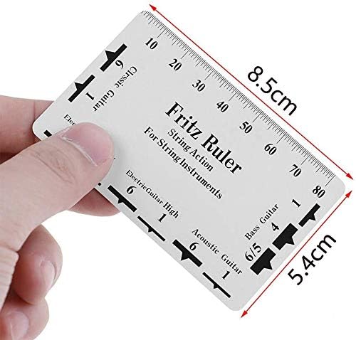 Jiayouy 4Pcs Multi Function Metric String Action Gauge Measuring Tool for Acoustic Guitar Bass String Instruments