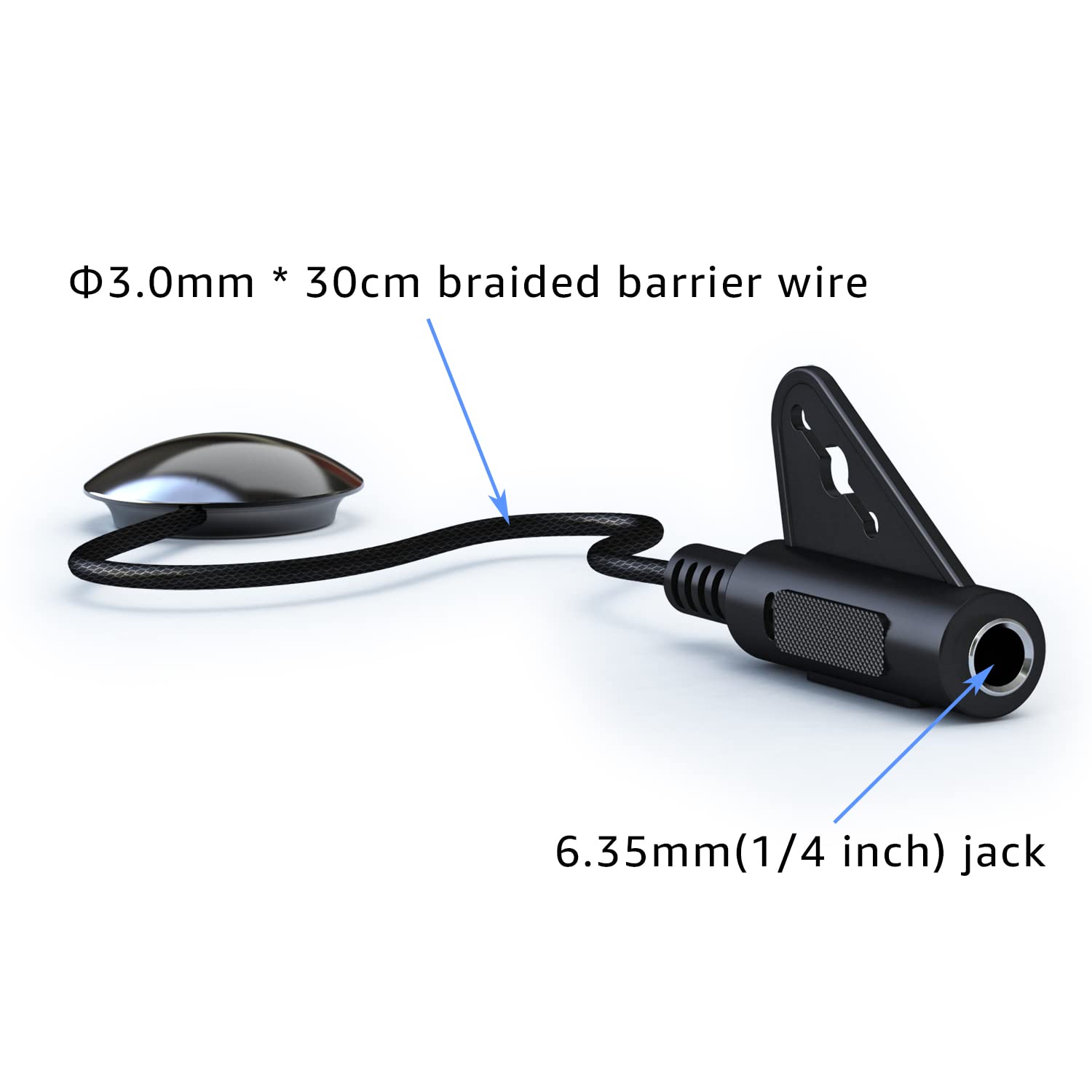 Imelod Contact Microphone Piezo Pickup for Guitar Ukulele Violin Cello Banjo Mandolin etc(Black)