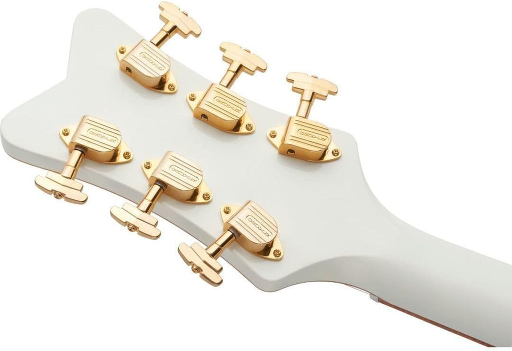Gretsch G6136T-MGC Michael Guy Chislett Signature Falcon with Bigsby Electric Guitar - Vintage White with Ebony Fingerbo | Fully Hollow Sitka Spruce Top with Laminated Maple Body, Tv Jones Pickups, Ebony Fingerboard, Bigsby B6gp, Hardshell Case