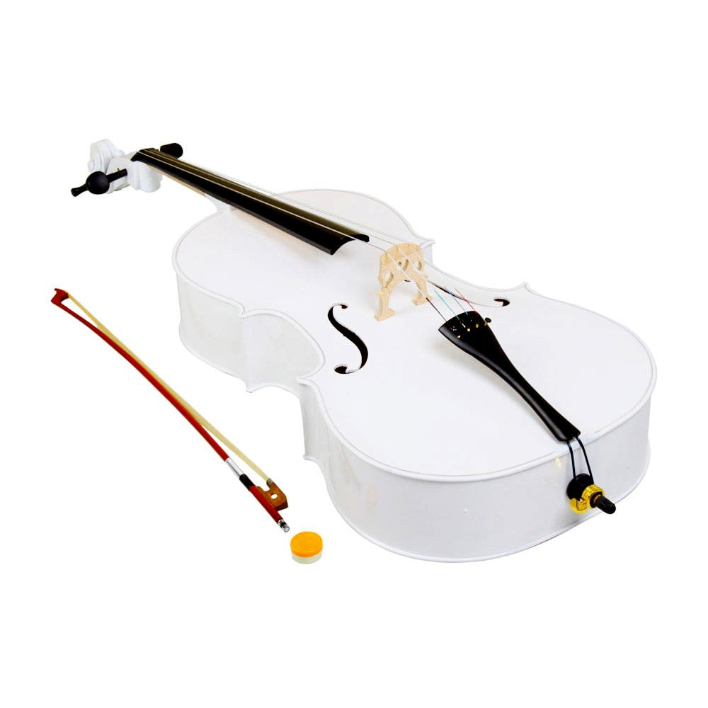 Vasitelan Full-Size Cello, Beginner Cello 4/4, Acoustic Cello Kit with Portable Bag, Bow, Bridge, Rosin, String Musical Instruments (Black)