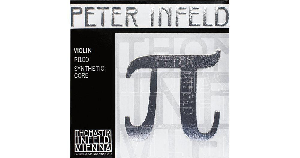 Thomastik-Infeld Peter Infeld Violin String Set, 4/4 Size, Medium Tension - PI100 - Synthetic Core A, D, G with Platinum Plated E - Outstanding Projection & Playability, Wide Range of Sound Colors