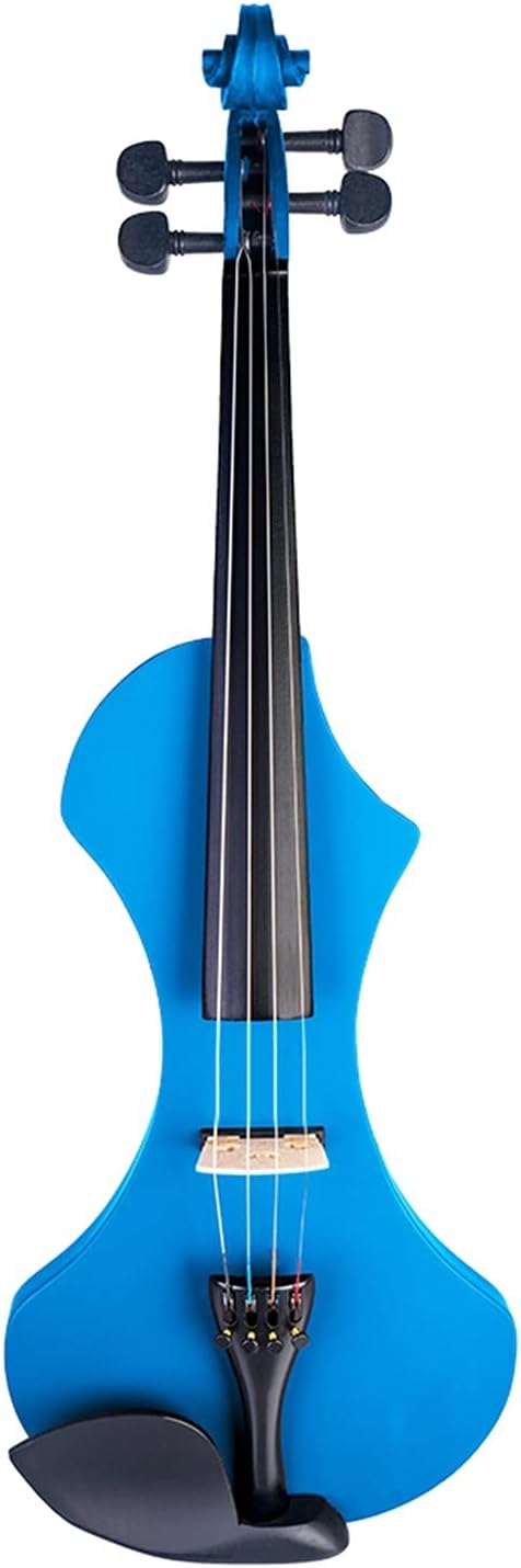 Cello Kit Professional 4/4 Electric Violin Kit Solid Wood Body with Brazilian Wooden Bow + Rosin + Case + Bag + Tuner + Strings + Bridge + Audio Cable Violin