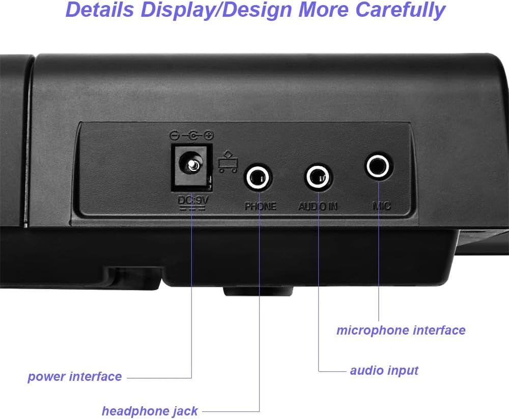 Electronic Organ Suitable for Beginners, 61-Keyboard Piano, 22MM Standard Piano Keyboard, Portable Professional Musical Instrument for Adults