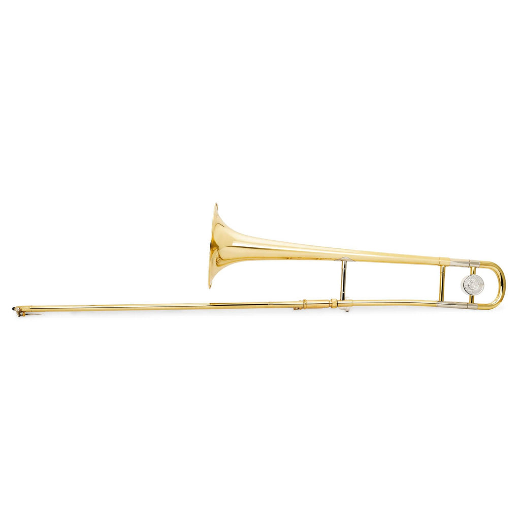 Jean Paul TB-400 Intermediate Straight Tenor Trombone with Case & 12C Mouthpiece, Brass Musical Instrument (Gold)