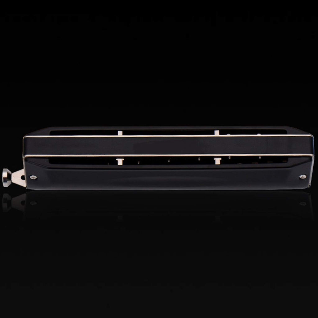 Chromatic Harmonica 16 Holes 64 Tone Mouth Organ Instrumentos Key C Professional Musical Instruments Harp(Silver ABS Comb K Db)