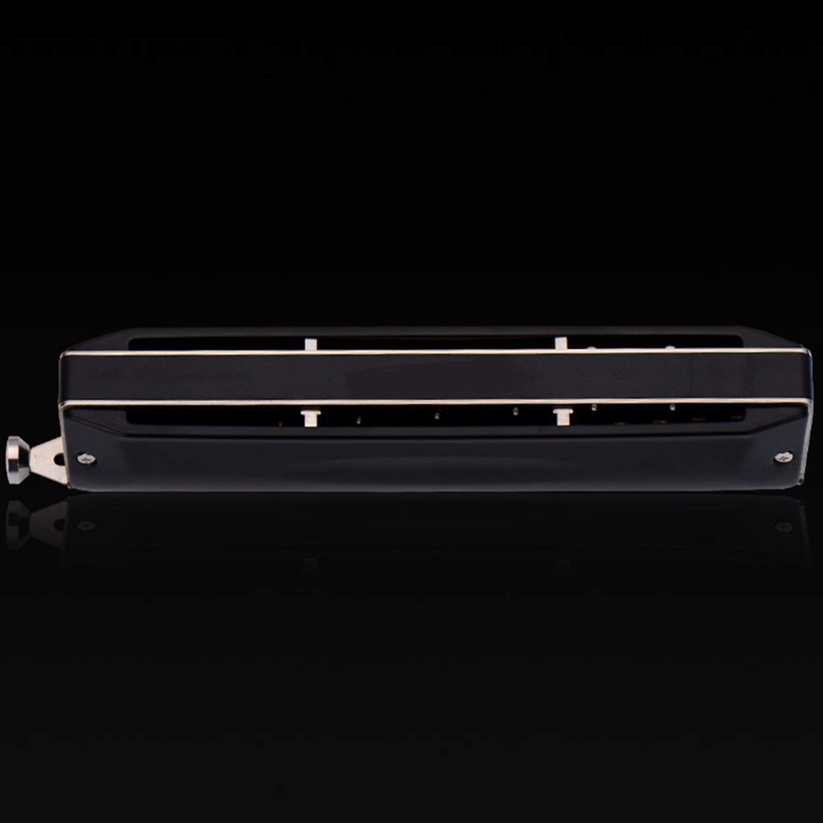 Chromatic Harmonica 16 Holes 64 Tone Mouth Organ Instrumentos Key C Professional Musical Instruments Harp(Silver ABS Comb K Db)