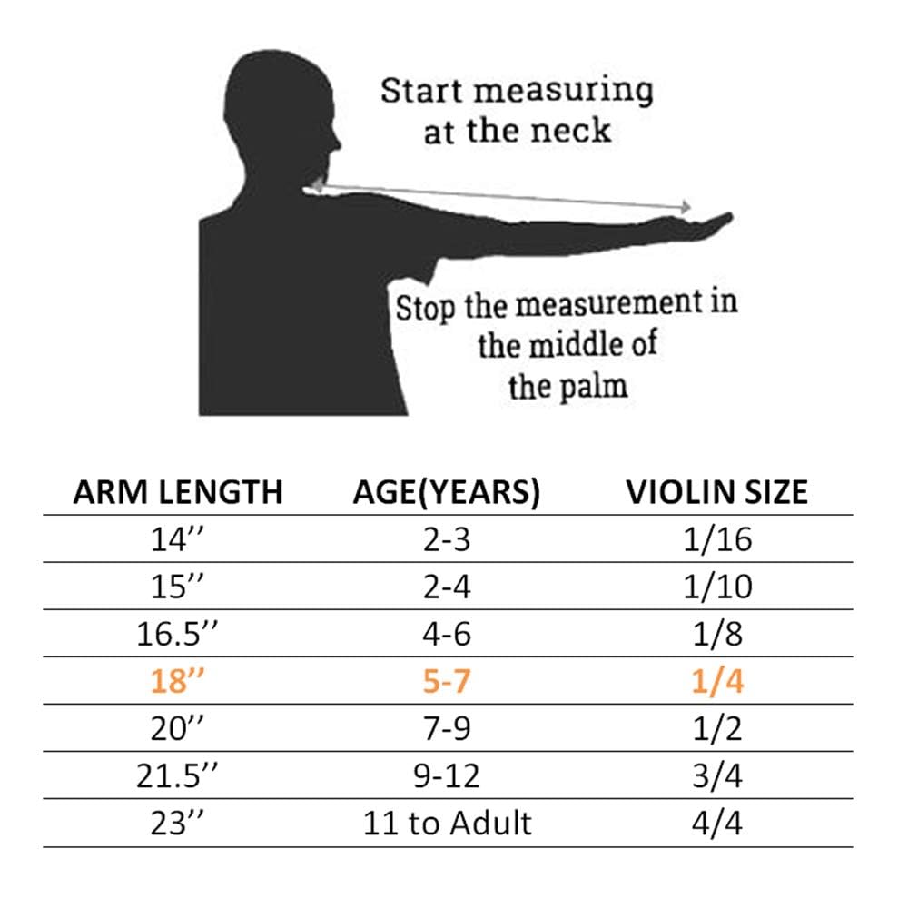 Paititi 1/10 Size Artist-100 Student Violin Starter Kit with Brazilwood Bow Lightweight Case, Extra Strings and Rosin