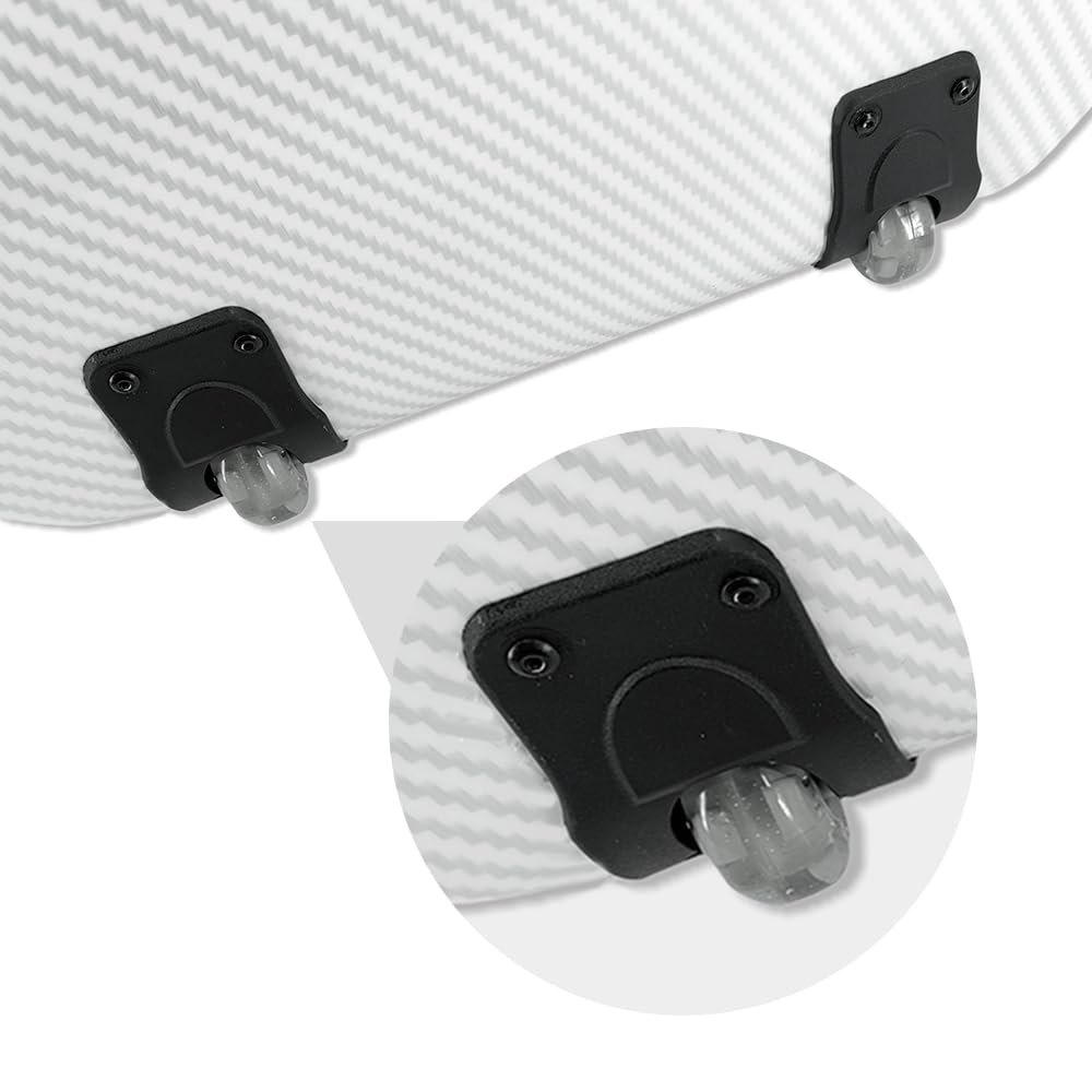 1/2 Size Carbon Fiber Cello Case with Wheels - Lightweight Durable Composite Design for Easy Transport and Superior Protection(White)