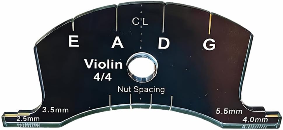 Multifunctional Violin Bridge Repair Reference Tool, Violin Bridge Shaping & String Spacing Gauge (4/4)