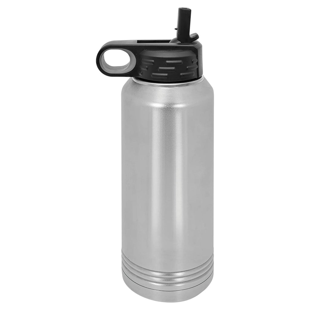 LaserGram Personalized Water Bottle, Trombone, Stainless Steel Double Wall Vacuum Insulated with Flip Top Straw, Custom Engraved Gift (32oz / 950ml Lavender)