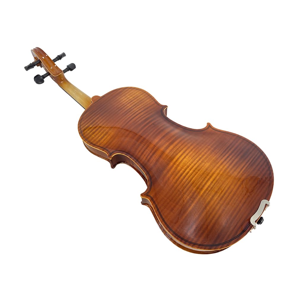 1/2 Violin Set for Beginners Violin Fiddle Set for Beginners with Shoulder Rest Bow Bridge Hard Case and Extra 4strings