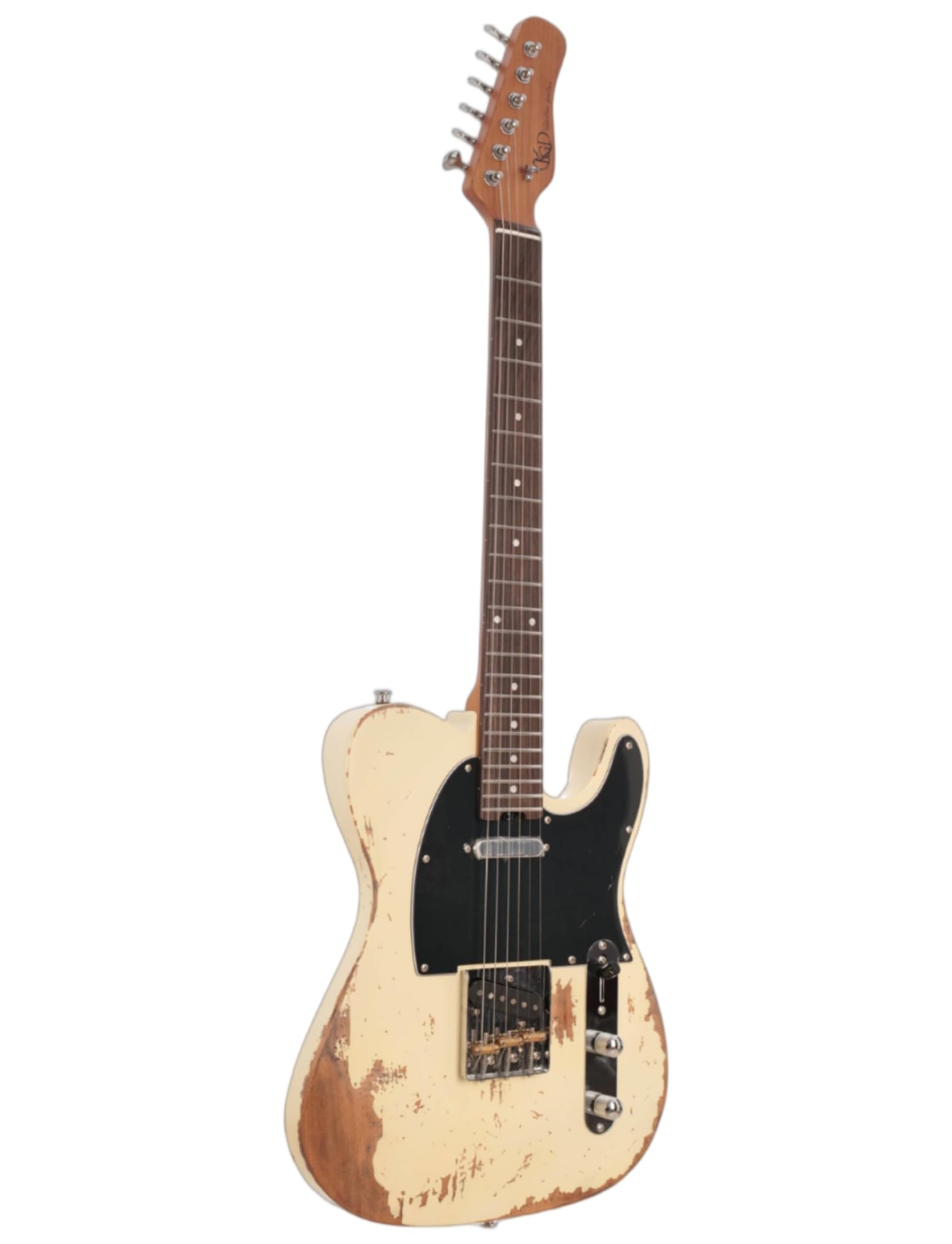 KGD Relic electric guitar mahogany body carbonized maple neck rosewood fretboard 6-string solidbody electric guitar S-S pickupsbrass barrel saddle bridge (Grass Green)