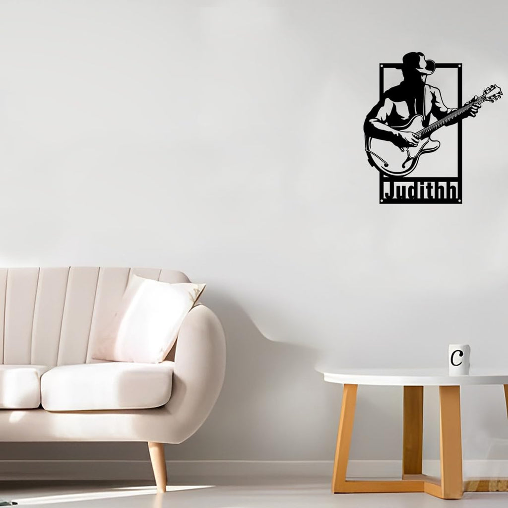 Personalzied Guitarist Name Wall Sign LED Lights Custom Cello Wall Art Music Neon Sign Electric Guitar Night Light Rock DJ LED Lamp Music Studio Plaque Musical Shed Name Plaque for Teacher