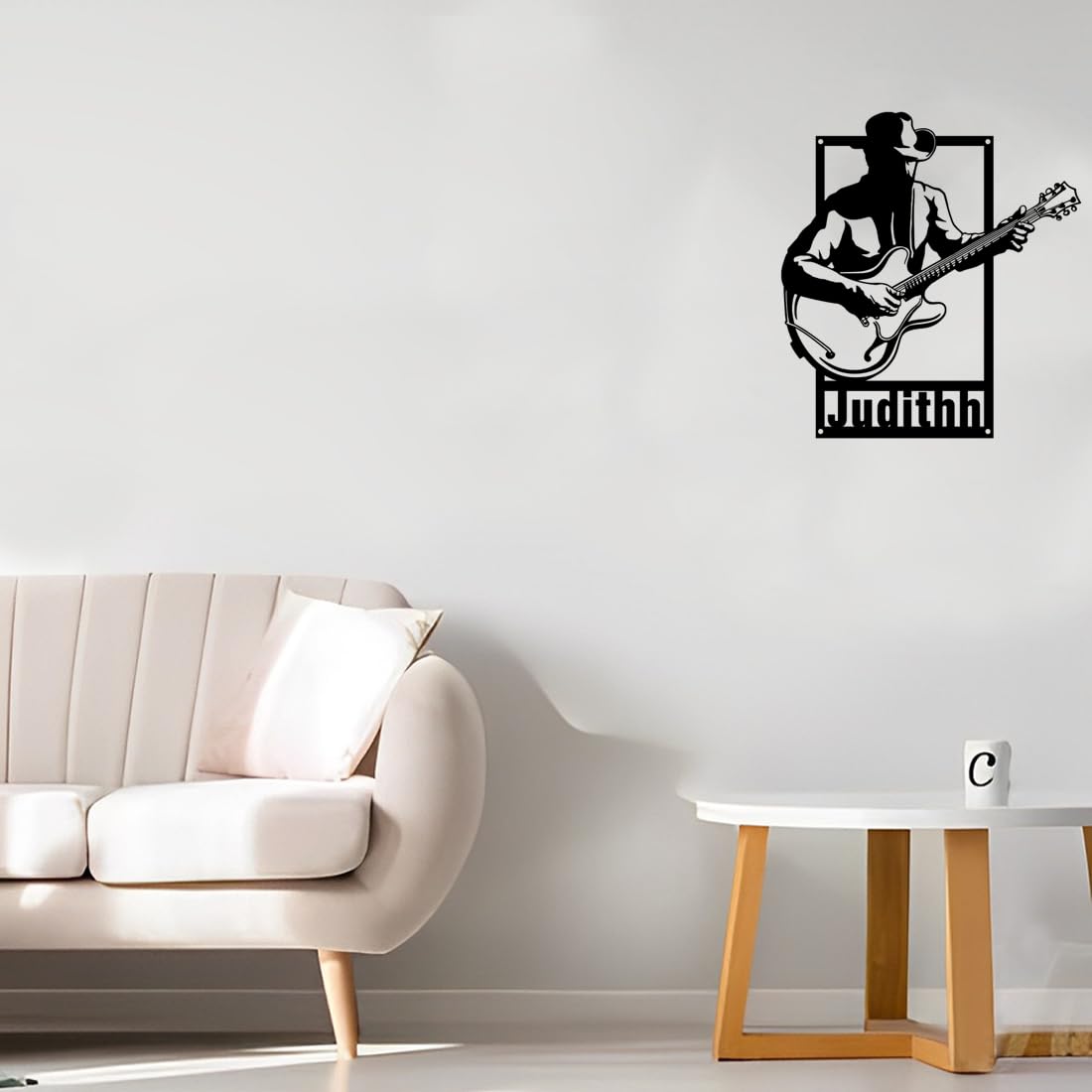 Personalzied Guitarist Name Wall Sign LED Lights Custom Cello Wall Art Music Neon Sign Electric Guitar Night Light Rock DJ LED Lamp Music Studio Plaque Musical Shed Name Plaque for Teacher