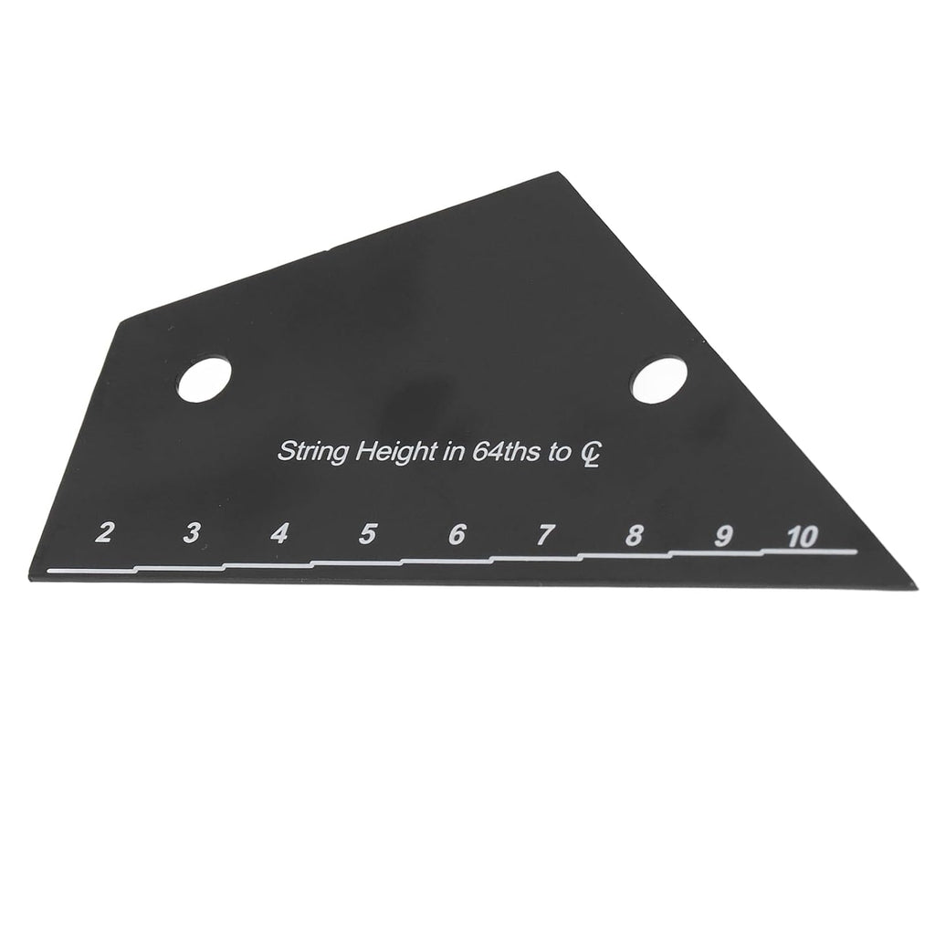 Kadimendium String Action Gauge Tool Versatile Black Stainless Steel Ruler for Home Studio and Performance Use
