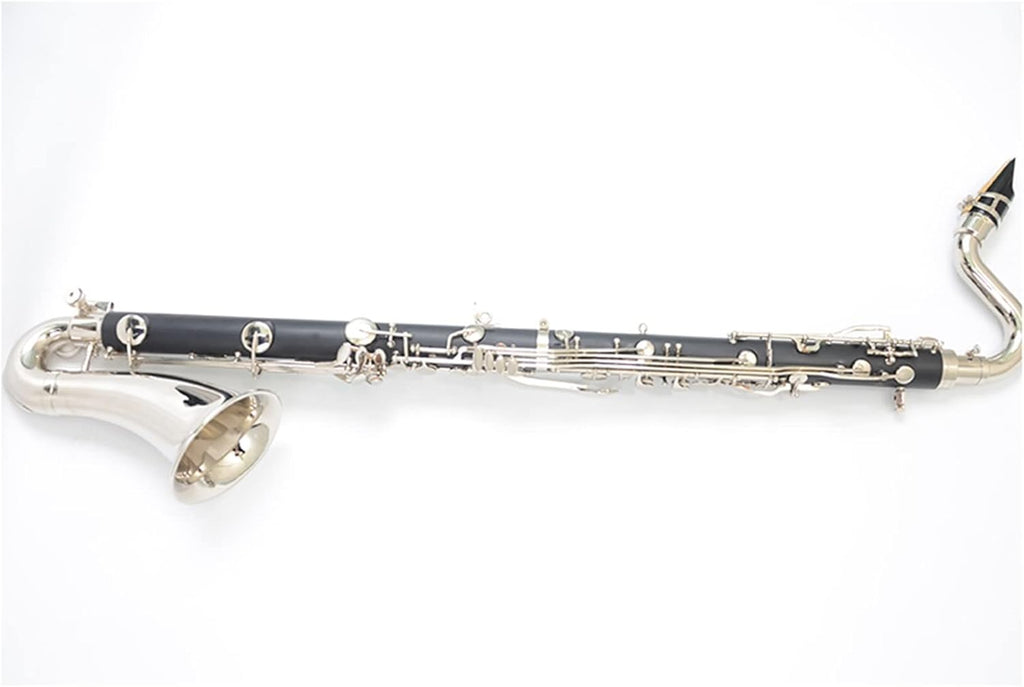 Silver Plated Keys Bass Clarinet Bb Tune Clarinet Bakelite Instrument with Case Student Clarinet