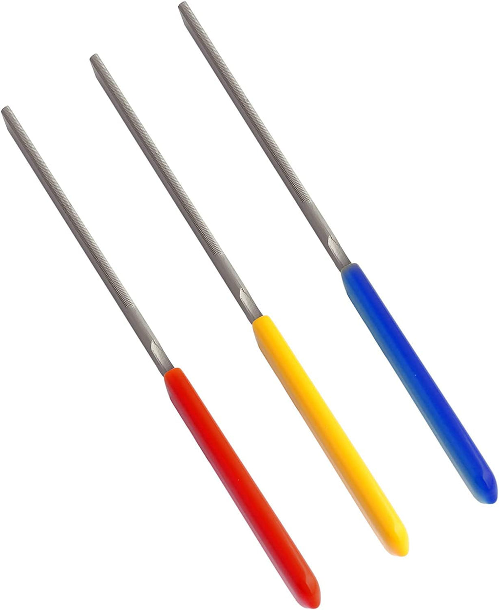 BAIYUXING,Electric Guitar files 3pcs,Acoustic Guitar file 3pcs,Bass Guitar flies 3pcs,Tapered Nut Files Double Edge Nut Slotting Files,Fret Crowning Files, Luthier tools(Electric Guitar files)