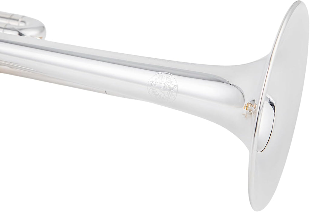 piccolo trumpet cp-901s bb/a tuning 4 valve silver plated with case silver plated piccolo trumpet for intermediate and high school musicians with stainless steel valves