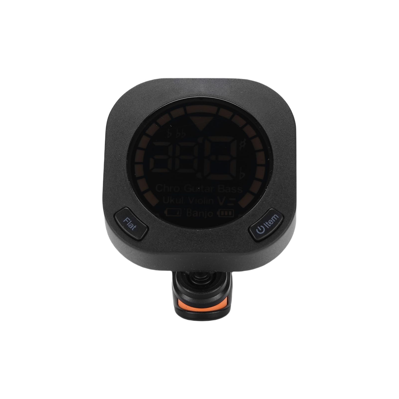 CHICIRIS Guitar Tuner Clip On, Chromatic Tuner with 360 Degree Rotatable Clip and Vibrant Color Screen, Rechargeable Battery, for Acoustic Electric Guitar Bass Violin Ukulele Viola Cello (White)