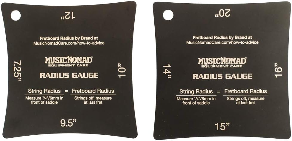 MusicNomad Precision Fretboard and String Radius Gauge Tool - 2 pc. Set (MN603)