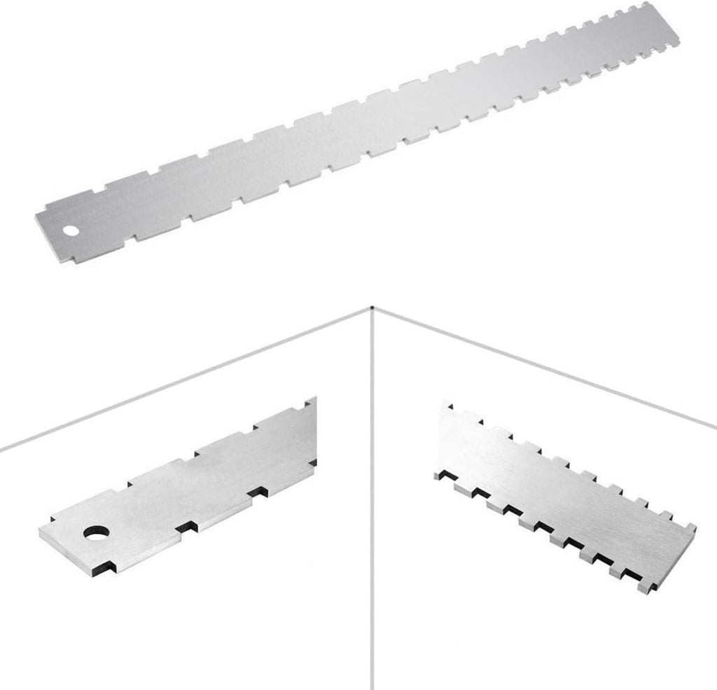 Guitar Neck Notched Straight Edge Luthiers Tool with String Action Ruler Gauge and Fritz Ruler for Gibson Fender and Most Guitar