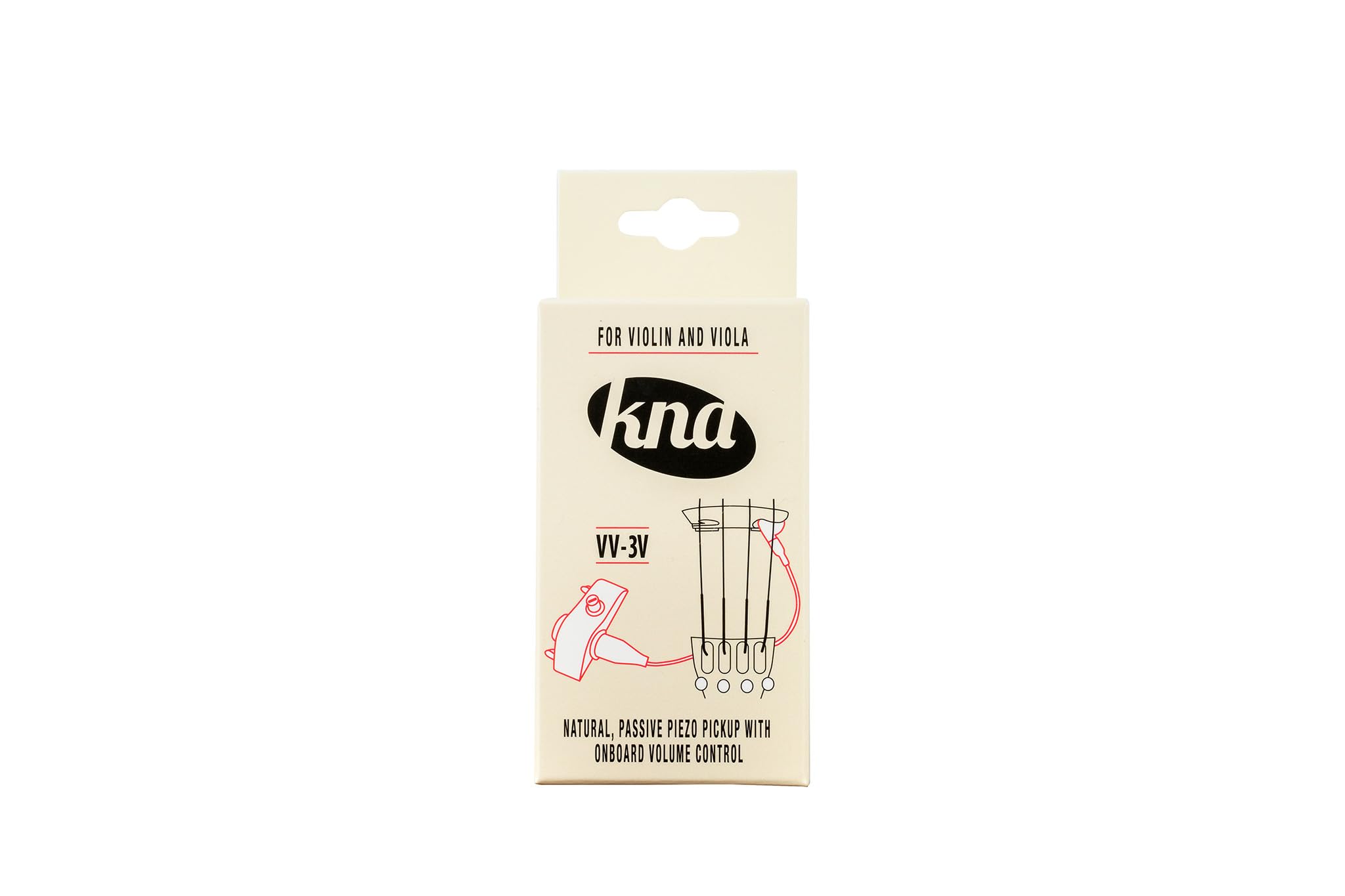 KNA VV-3V Portable Piezo Pickup for Violin and Viola – Lightweight, Easy-Install Sensor with Volume Control, Natural Acoustic Sound, No Instrument Modification, Handcrafted in Europe