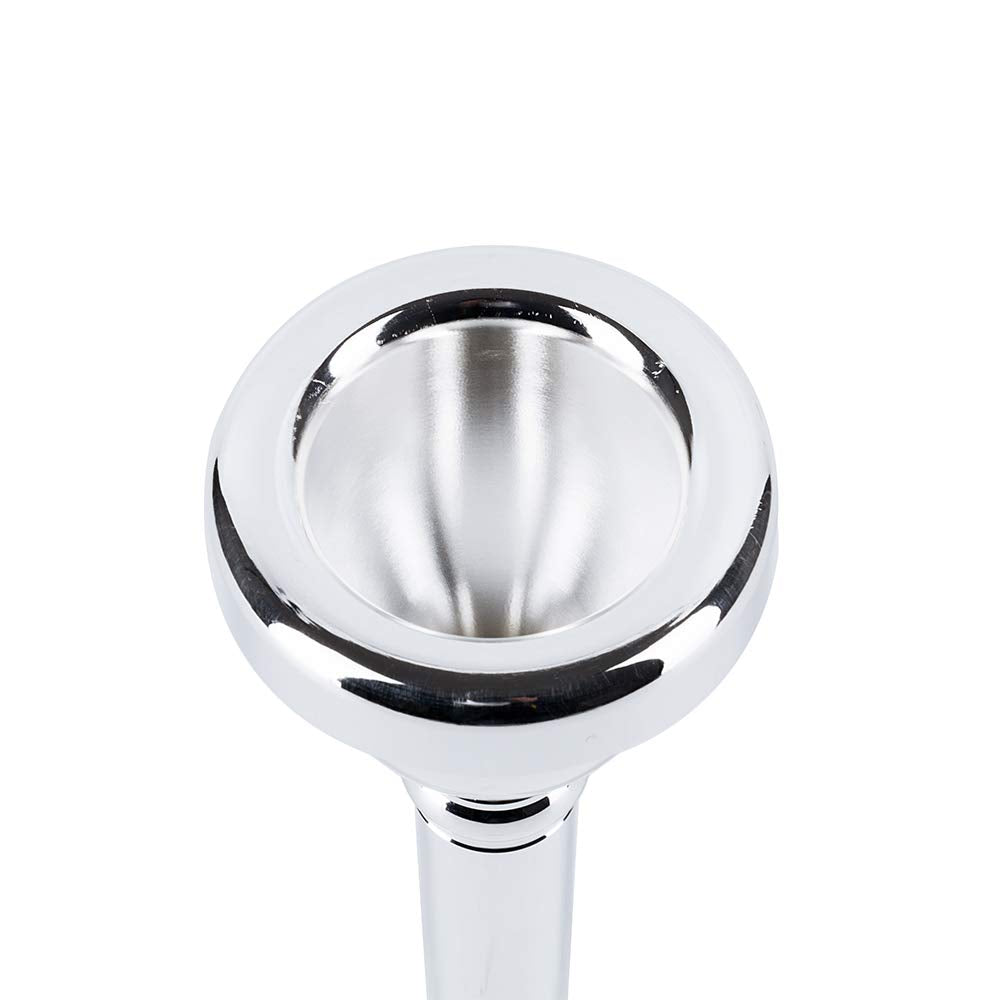 EASTROCK Trombone Mouthpiece,Silver Plated Trombone Mouthpiece Large Shank 4AL, Trombone Instrument Accessories Vacuum Packed