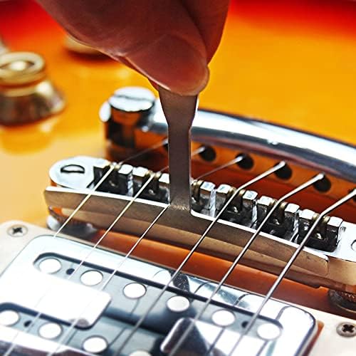 Guitar Luthier Measuring Tools Kit Set String Action Ruler, 9 Understring Radius Gauge for Guitar Repair