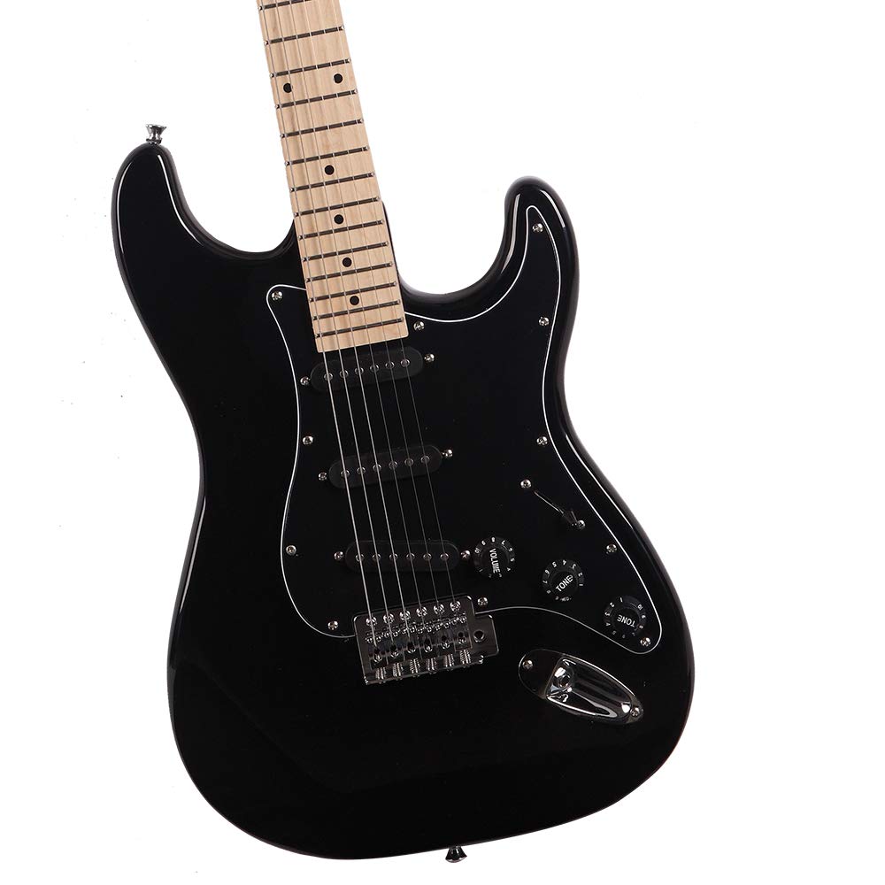 GLARRY Full Size Electric Guitar for Music Lover Beginner with 20W Amp and Accessories Pack Guitar Bag (GREEN, Left Handed 39")