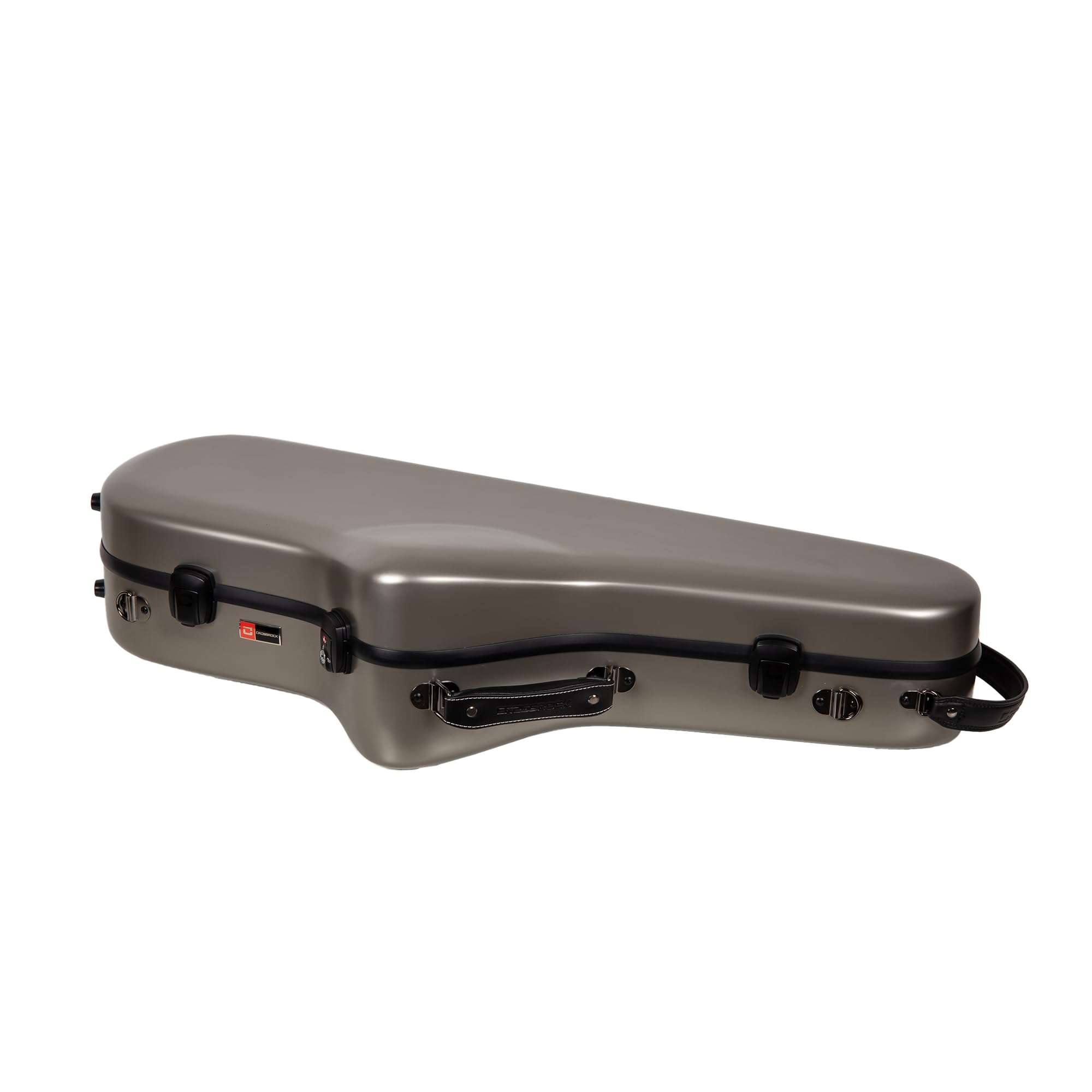 Crossrock Low A Baritone Saxophone Case with Wheels | Polycarbonate Hard Shell, TSA Lock, Anti-Scratch Finish, Neck & Mouthpiece Storage–Black (CRF4050BSBK)
