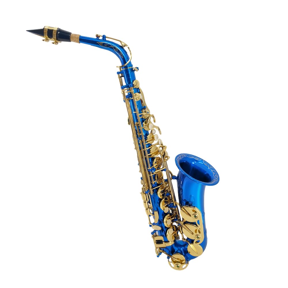 Vetimobato Student Alto Saxophone E Flat for Adults Beginner to Intermediate Eb Sax Kit Gold Lacquer Full Brass Instrument with Hard Case, Mouthpiece, 10 Reeds, 8 pads, Neck strap, Cleaning Kit
